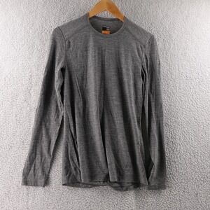 Icebreaker Merino 200 Mens Long Sleeve Base Layer Top Shirt Grey Size S
